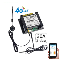 4G TLE Smart Controller 2 Way Relay 30A GSM Temperature Sensor Remote Control Thermostat for Heater refrigerator Home Appliance