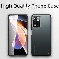 Funda Protectora para Teléfono Redmi Note 9/10/11/12 Pro 5G, TPU Suave Mate Translúcido a Prueba de Golpes + PC Rígido, Estilo Armadura