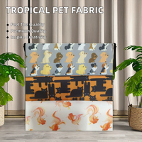 Basset Hound Mint Cactus Imprimé 100% Polyester Tissu D'été Tropical À La Mode Tissu pour Doublure En Plein Air Voiture Doux Pet Chiens