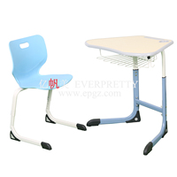 Bureau et chaise d'école à bas prix Table et chaise d'étudiant Bureau et chaise trapézoïdaux pour salle de classe intelligente