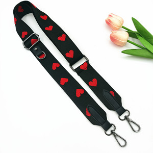 新しいハートパターンブラックワイド携帯电话ストラップ付き小さなポーチ - Product Image 4
