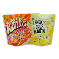 Sacs en plastique refermables à fermeture éclair imprimés par gravure, anti-odeur, à fond plat, 3.5G 7G 14G, pour tabac, 2-en-1, sacs Mylar Cali – Vente chaude