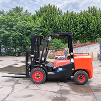Chariot élévateur diesel 4x4 de haute qualité, homologué CE EPA, hauteur de levage 3m-6m, pour entrepôts à espaces étroits et utilisation en intérieur, tout-terrain