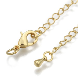 PandaHall Long-Lasting Plated Real 24K <strong>Gold</strong> Plated Platinum Plated Brass <strong>Chain</strong> <strong>Extender</strong> with Lobster Claw Clasps and Bead Tips - Product Image 2