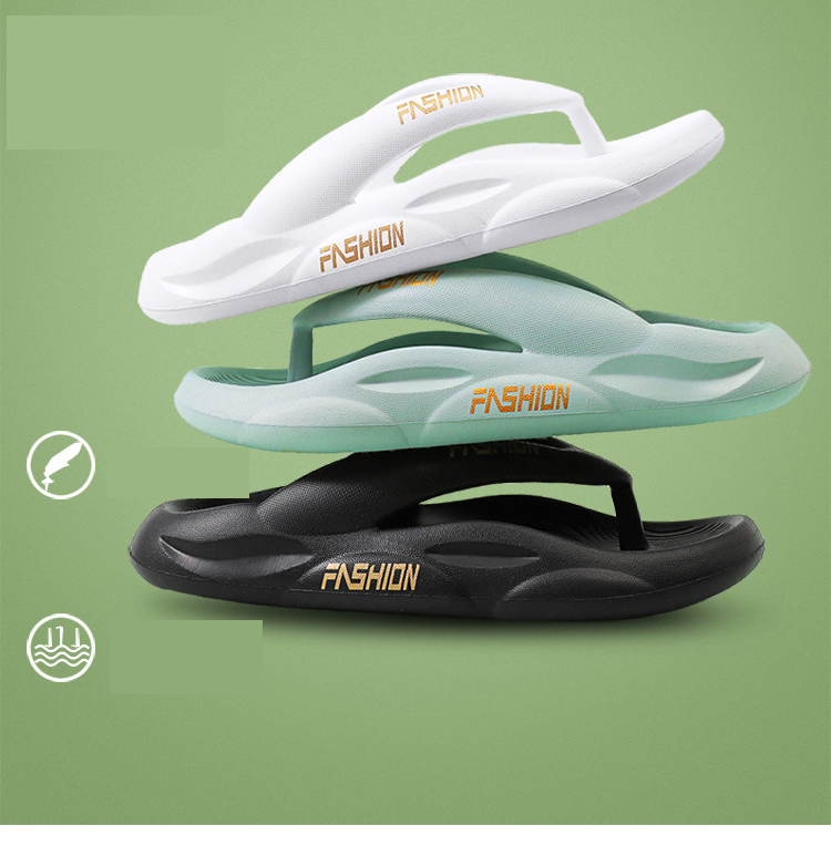 2022 New Summer Couples Filp flops Outdoor Beach Slippers Casual Thick Sole Large Size Shoes