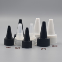 Vente en gros 32/410 bouchon compte-gouttes en plastique 18mm 20mm 24mm 28mm bouchon presseur bouchon de bouteille de ketchup bec de colle couvercle de bouteille avec doublure