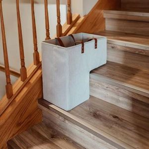 Strong & Durable <b>Foldable</b> Staircase Handles with Anti-Slip Grip Carpeted & Wooden Stairs Storage <b>Baskets</b> - Product Image 3