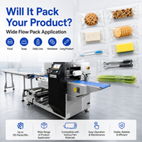 Machine d'emballage industrielle pour les produits de première nécessité avec écran tactile PLC, machine d'emballage horizontale automatique à flux continu