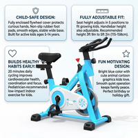 Vélo de spinning d'intérieur rose avec transmission par courroie double, résistance réglable, moniteur de calories LCD et guidon en mousse