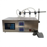 Machine de remplissage de liquides électrique à quatre têtes 3.2L 5L, de table, en acier inoxydable, à quatre buses, manuelle et automatique, pour cosmétiques et aliments