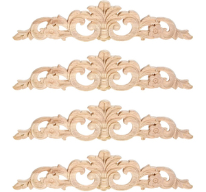 Gỗ Chạm Khắc Miếng Chêm Tường Nội Thất Trang Trí Đồ Trang Trí Gỗ Appliques Khắc Đồ Nội Thất Gỗ Onlay - Product Image 5