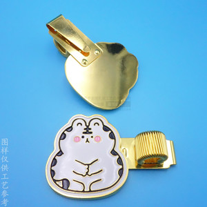 Metal Painted Cat Pen <b>Clip</b> 53mm Alloy <b>Spring</b> <b>Clip</b> For Notebook Stationery Accessory - Product Image 1