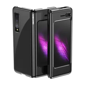 Casing Ponsel Samsung Galaxy Z Fold W20 5G, Casing Penutup Ponsel Belakang Pelindung Depan Motif Bingkai Electroplating
