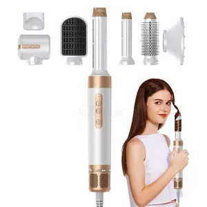 7 in 1 Air Styling Drying System with BLDC Motor Cold Hot Air Brush Powerful Hair Blow Dryer Multi-Styler with Auto Wrap Curlers