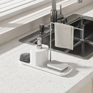 2023 innovador organizador de plástico para cocina y baño con dispensador automático de jabón - Product Image 1