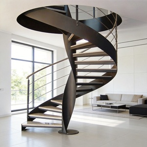 Escalera Interior Moderna en Espiral, Compacta, con Estructura de Acero <span class=keywords><strong>para</strong></span> <span class=keywords><strong>Espacios</strong></span> Abiertos - Product Image 1
