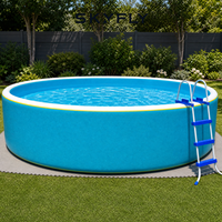 Canapé gonflable personnalisé pour piscine, 16 pieds de diamètre, 4 pieds de profondeur, en PVC, grande piscine familiale extérieure, vente en gros directe usine