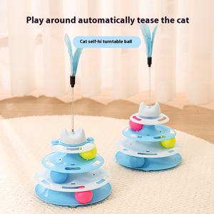 Juguetes para Gatos, Plato Giratorio de 4 Niveles con Pelotas Divertidas, Disco Interactivo para Gatos, Productos para Mascotas - Product Image 4