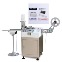 High Speed Ultrasonic Digital Label Cutting Machine for Polyester Satin Ribbon T-shirt Fabric Garment Care Label