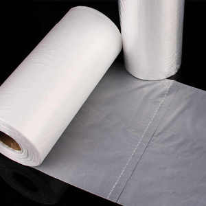 Food-Grade Disposable White Clear PE Square Bottom <b>Plastic</b> <b>Roll</b> Bags Vest Handle Easy-to-Tear Continuous <b>Rolls</b> for Snacks - Product Image 5