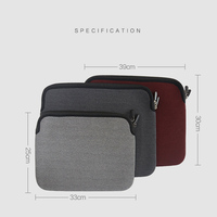 Sac de voyage gris en néoprène de 13 pouces, housse de protection pour ordinateur portable