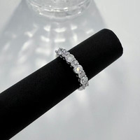 Bague minimaliste polyvalente en diamant de laboratoire PT950 en platine, solitaire, pour fiançailles et mariage, pour femme, bijoux fins