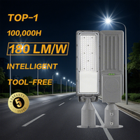 Fournisseur de lampadaires LED en Chine, 130LM/W, IP65, 100000H, lampadaire extérieur, 50W-200W, éclairage routier, éclairage public, vente en gros
