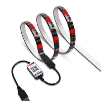Tira de Luz LED para Retroiluminación de TV de PVC con Control por Aplicación y USB de 5V, con Regulador de Intensidad, 1m