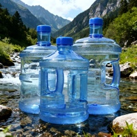 Bouteilles d'eau en gros de 18 litres, conteneurs d'eau en plastique réutilisables de 5 gallons sans BPA avec poignée pour distributeur d'eau