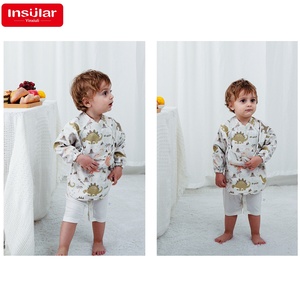 Tablier et bavoir d'alimentation pour bébé, à manches longues, imperméable, ultra-doux, anti-salissures, motif dessin animé, pour l'été 2024, pour enfants danois - Product Image 4