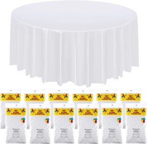 84 pollici tovaglia di plastica rotonda usa e getta tovaglia impermeabile tovaglia decorativa - Product Image 4