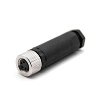 Conector Circular DIN M8 de 3 y 4 Pines, Macho y Hembra, Impermeable, para Aviación, Material de Contacto de Cobre, Carcasa de Nailon