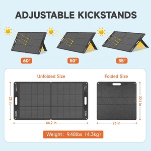 Panneau solaire portable de 110 watts pour Jackery Explorer <span class=keywords><strong>300</strong></span>/500/<span class=keywords><strong>Ecoflow</strong></span>/Anker Solix/Bluetti, chargeur solaire monocristallin pliable - Product Image 3