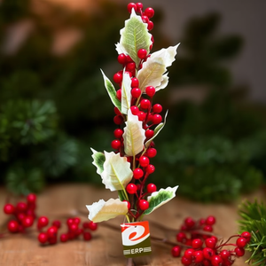 Fruits artificiels rouges à six branches avec bordure blanche, 12 pièces par paquet - Product Image 2