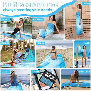 Custom Microfiber Terry Towel Beach with logo Beach Towel Bag Personalized Printed Microfiber Terry Beach Towels - Product Image 2