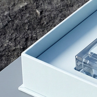 Scatola Regalo di Lusso Personalizzata Blu per Fragranze e Profumi con Scatola Magnetica e Confezione in Carta Profumata