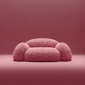 Nordic Ins Simple Couch Luxury love Seat Teddy Fabric Sheep Skin Sofa <strong>Chair</strong> Furry pink Couch Fur Shaggy Fluffy Living Room Sofa - Product Image 6