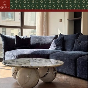 Tavolino da Caffè GOLDKING <span class=keywords><strong>in</strong></span> Pietra Naturale di Lusso, Moderno Tavolo <span class=keywords><strong>in</strong></span> Marmo di Carrara per Soggiorno - Product Image 4