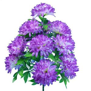 ช่อดอกไม้ดอกเบญจมาศจำลอง18ดอกสำหรับพิธีช่อดอกไม้วันตาย - Product Image 2