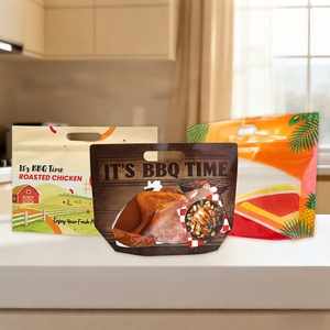 Custom Printed Laminated Plastic Rotisserie Roast Anti-fog Microwave Hot Food Packaging Chicken Bags OEM/ODM - Product Image 2