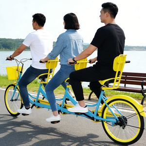 Vélo familial électrique de haute qualité pour trois personnes, vélo <span class=keywords><strong>tandem</strong></span> confortable pour les loisirs en plein air, les promenades dans les parcs, les visites touristiques et les divertissements - Product Image 1