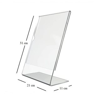 A4 Message Holder Vertical <b>Clear</b> Acrylic Stand Notice Display For Restaurants Hotels Bars Offices A4 Size - Product Image 2