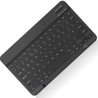 Keyboard BT Ultra Tipis Portabel Mini Nirkabel Isi Ulang untuk Apple iPad iPhone Samsung Tablet Ponsel IOS Android 10 inci
