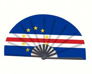 Abanico Plegable de Bambú con Diseño de Arte Folclórico Personalizado 2022, 33 cm, DIY, Bandera Nacional de Cuba, Souvenir, Venta al Por Mayor - Product Image 1