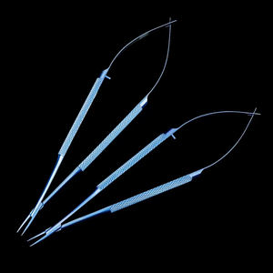 คีมจับขนาดเล็กสำหรับศัลยกรรมตา ทำจากไทเทเนียมอัลลอยด์ ขนาด 12/14/16/18 ซม. แบบสองด้าน สำหรับการผ่าตัดเปลือกตา พร้อมที่ใส่เข็มทางการแพทย์ - Product Image 3