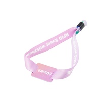 Pulsera desechable poliéster pulsera NXP NTAG213 NTAG 215 NFC carrera evento pulsera ajustable