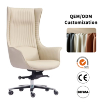Chaise de bureau exécutive en cuir véritable de style italien, légère et luxueuse, ergonomique, minimaliste, design, base à cinq étoiles
