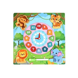 Nuevo Reloj Digital de Doble Cara para Educación Temprana Infantil, Rompecabezas 3D, Juguetes de Madera, Pizarra de Dibujo, Juguetes Educativos para Niños - Product Image 4