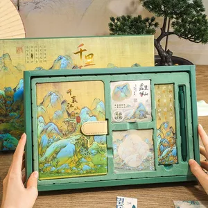 Chinese Style Creative Trends Diary <b>Gift</b> Box Set Thousand Miles Rivers Mountains Design Wireless Adhesive Day <b>Easter</b> - Product Image 1