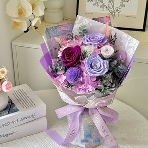 Bouquet de roses éternelles préservées à <span class=keywords><strong>prix</strong></span> d'usine - Longue durée (3-5 ans) pour les cadeaux de la Saint-Valentin, de la fête des mères et de Noël - Product Image 2
